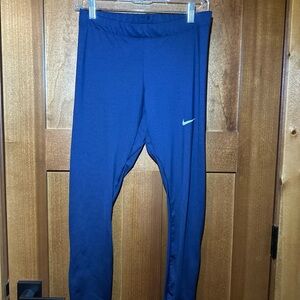 Nike‎ Dri-Fit Womens Medium Running Training Drawstring Waist Navy Leggings